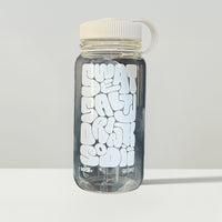 Bubble Text Glass Bottle 500ml